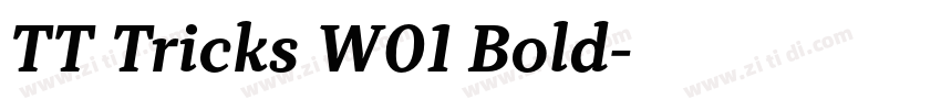 TT Tricks W01 Bold字体转换